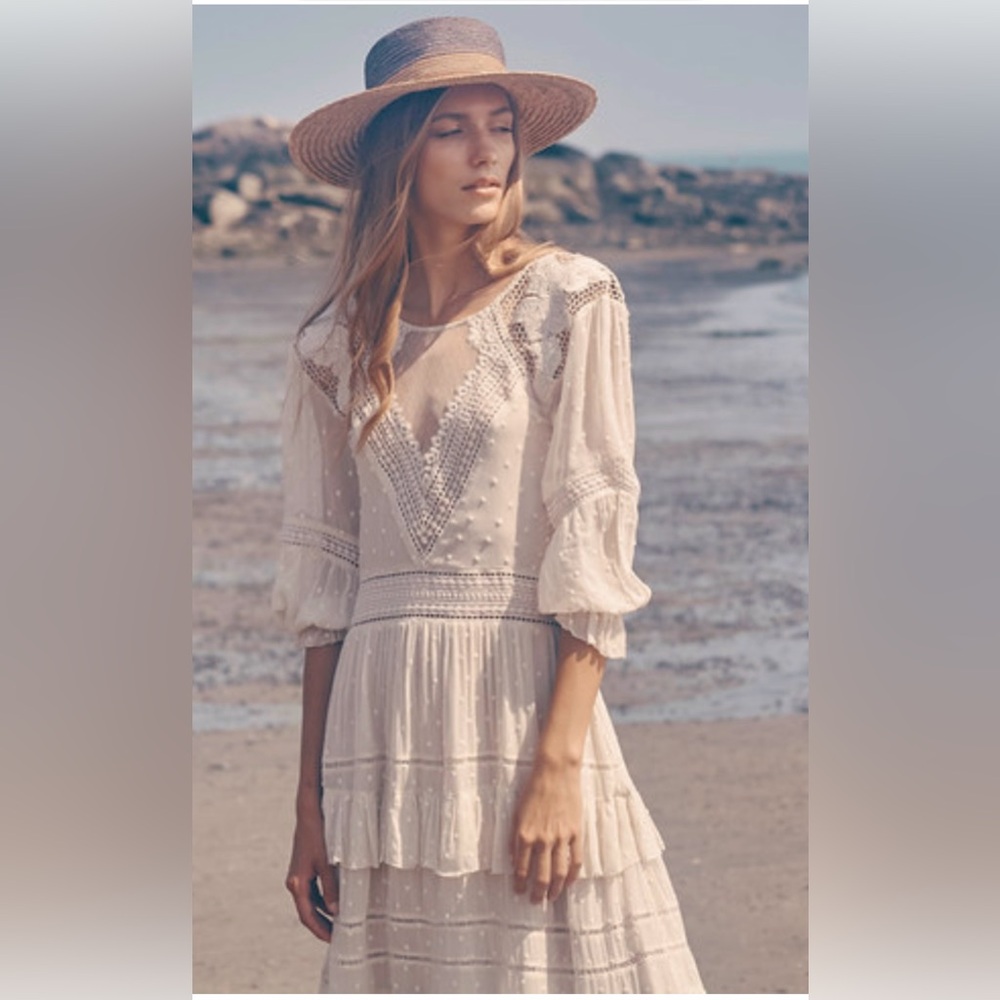 Love Sam Cream Boho Dress